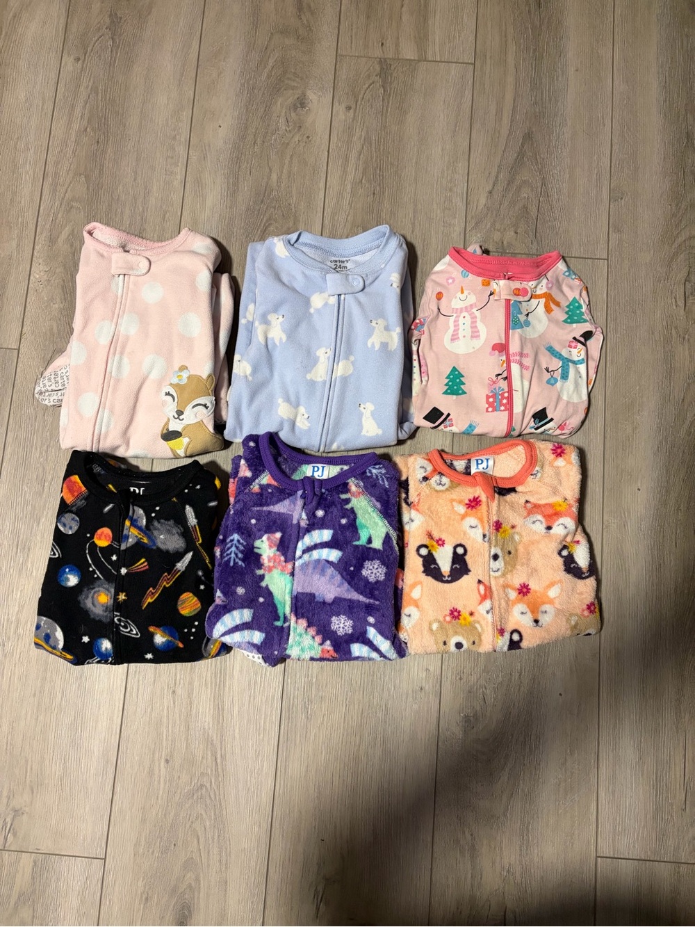 7 sleeper onesies for baby girl 12-24 months